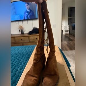 Born Brown Suede Heeled Boots